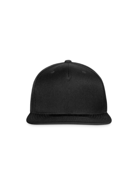 Casquette de baseball Snapback - noir - Devant