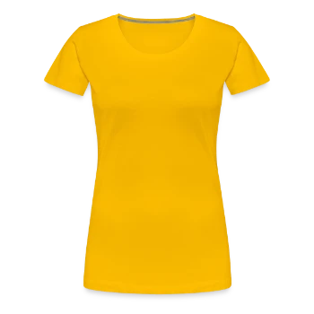 Women's Premium T-Shirt - sun yellow - Front - Alina (174cm)