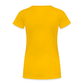 Women's Premium T-Shirt - sun yellow - Back - Alina (174cm)