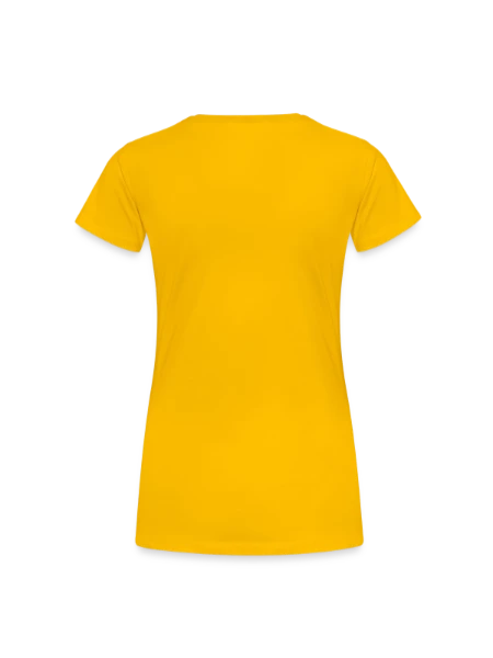 Women's Premium T-Shirt - sun yellow - Back