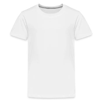 Kids' Premium T-Shirt - white - Front - AI Model Teenager Male light (155cm)