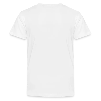 Kids' Premium T-Shirt - white - Back - AI Model Teenager Male light (155cm)