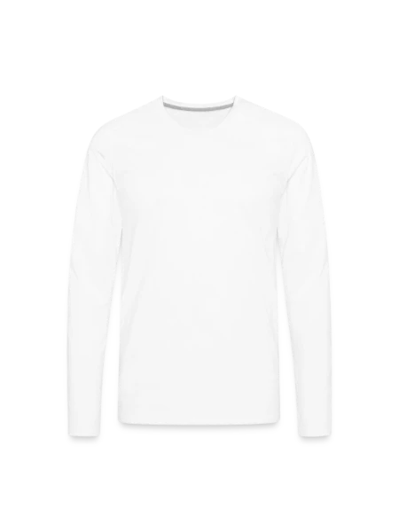 Men's Premium Long Sleeve T-Shirt - white - Front
