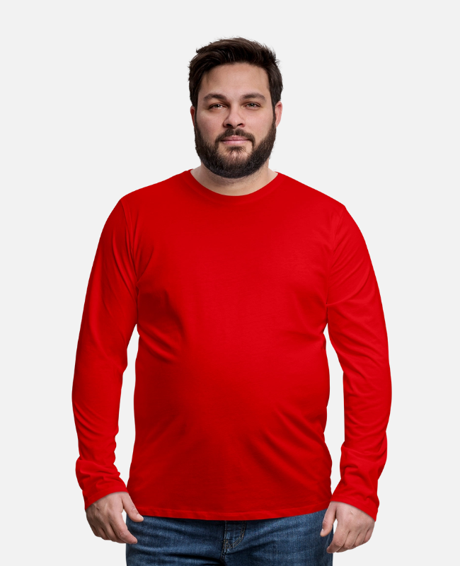 Men's Premium Long Sleeve T-Shirt Front - center