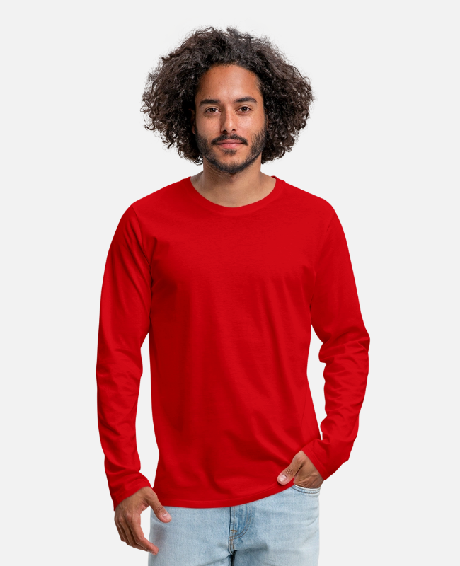 Men's Premium Long Sleeve T-Shirt Front - center