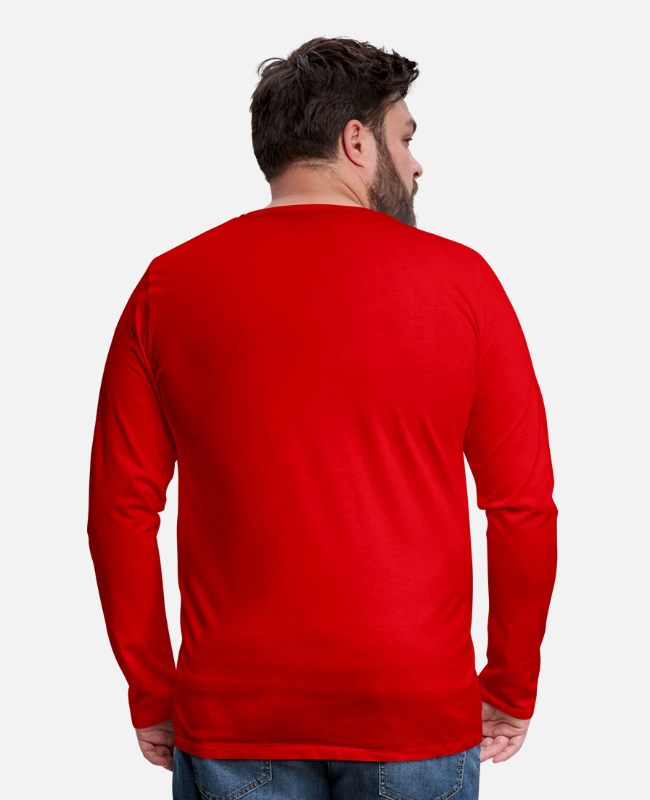 Men's Premium Long Sleeve T-Shirt Back - center