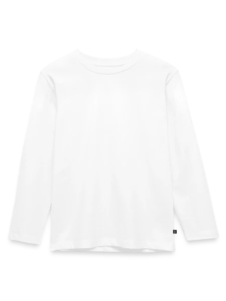 Toddler Premium Organic Long Sleeve Shirt - white - Front