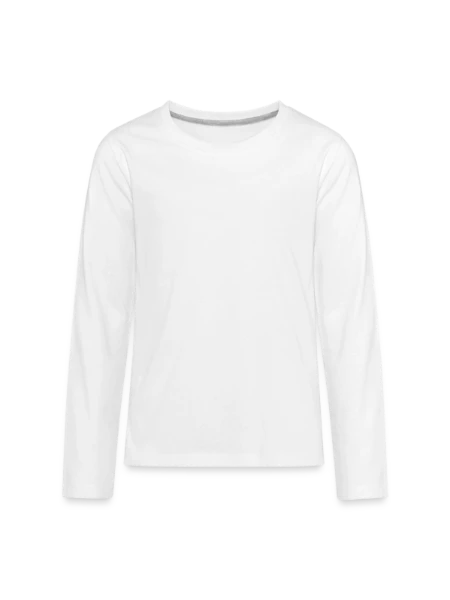 Kids' Premium Long Sleeve T-Shirt - white - Front