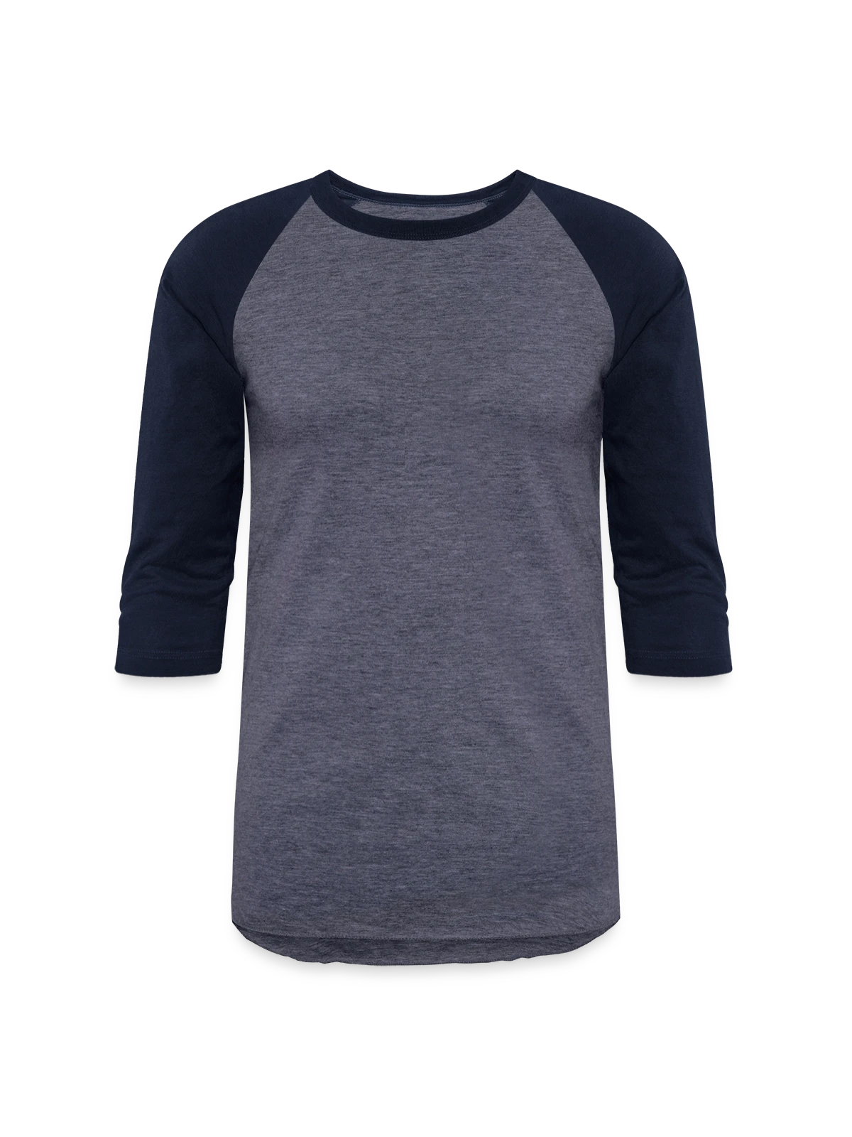 Unisex Baseball T-Shirt - heather blue/navy - Front