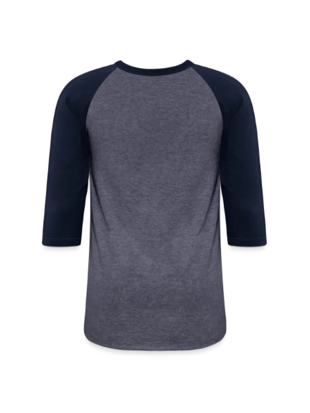 Unisex Baseball T-Shirt - heather blue/navy - Back