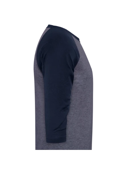 Unisex Baseball T-Shirt - heather blue/navy - Right