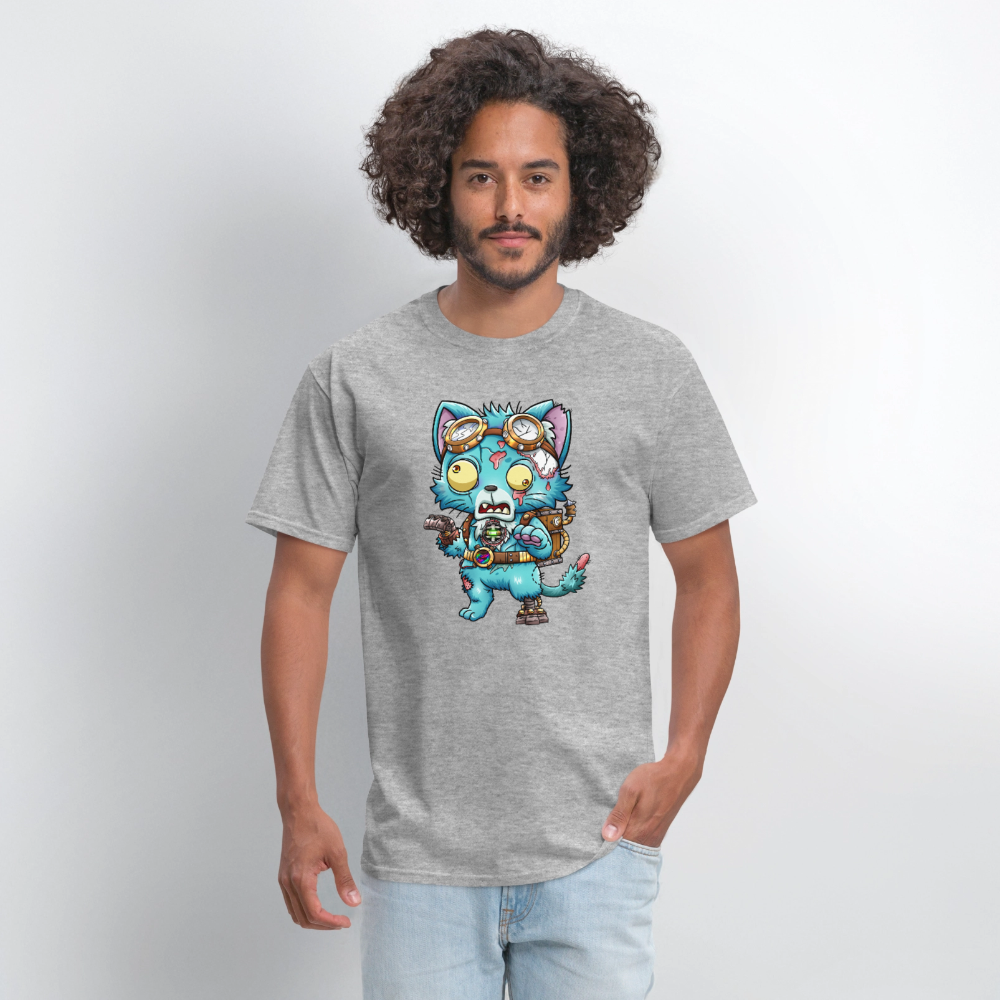 Zombified Steampunk Cat - Men's T-Shirt view 2