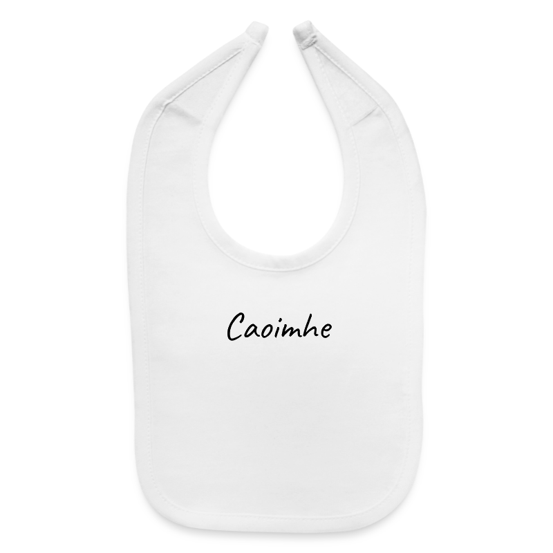 Baby bib personalised with example name Caoimhe