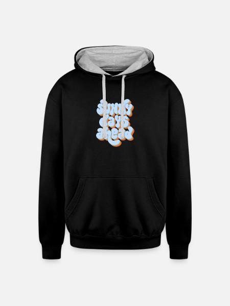 Sunny Days Ahead Retro 3D Typography Design - Unisex Contrast Hoodie - black/heather gray
