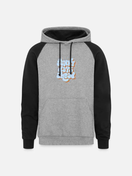 Sunny Days Ahead Retro 3D Typography Design - Unisex Colorblock Hoodie - heather gray/black