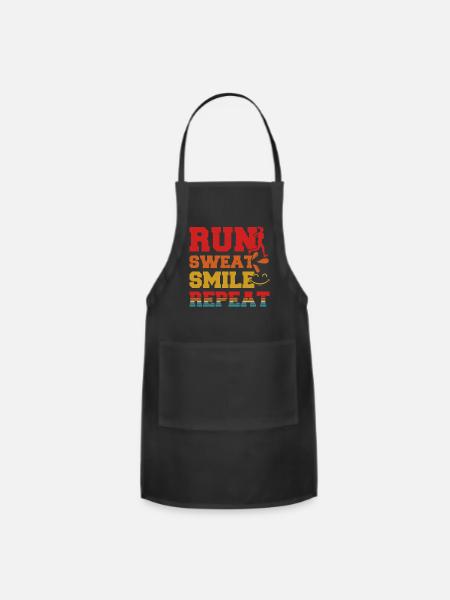 Run Sweat Smile - Adjustable Apron - black