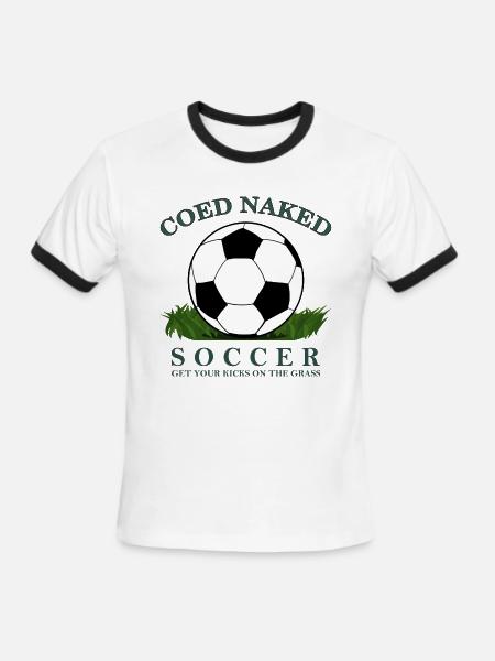 Yellowjackets Series Coed Naked Soccer - Men's Ringer T-Shirt - white/black