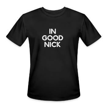In Good Nick Bold Monochrome - Men's Moisture Wicking Performance T-Shirt - black - Front - Jackson (183cm)