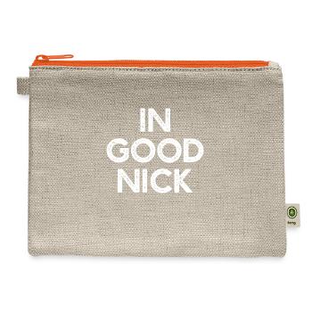 In Good Nick Bold Monochrome - Hemp Carry All Pouch - natural/orange - Front