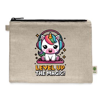 Level Up The Magic! - Hemp Carry All Pouch - natural - Front