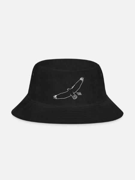 Hovering Eagle - love Animals - Bucket Hat - black
