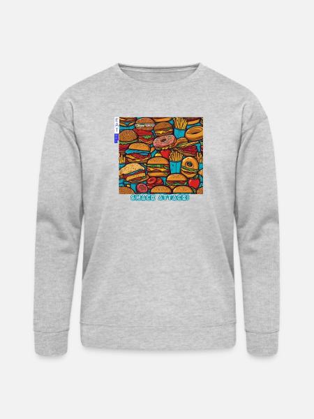snack attack eat up - Bella + Canvas Unisex Sweatshirt - heather gray