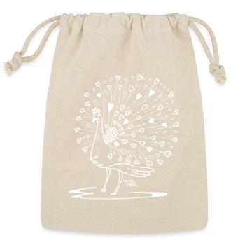 Peacock - Animal LOVE collection - Reusable Gift Bag - Natural - Front