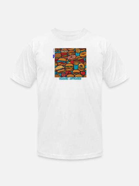snack attack eat up - Unisex Jersey T-Shirt by Bella + Canvas - white