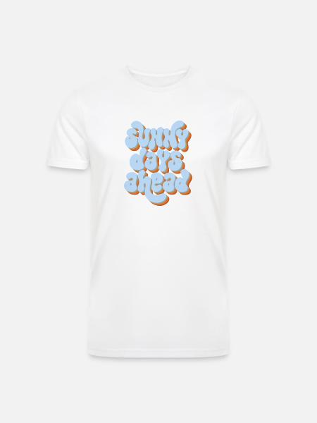 Sunny Days Ahead Retro 3D Typography Design - Men’s Tri-Blend Organic T-Shirt - white