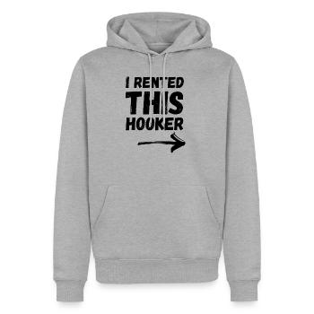 I rented this hooker - Men's Premium Hoodie - heather grey - Front
