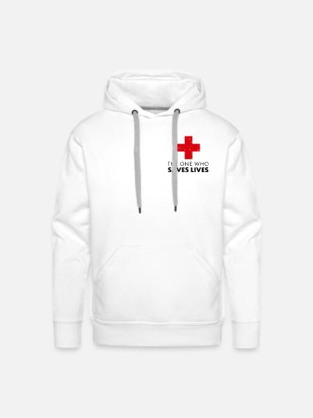 rbw145_medic_v2 - Men's Premium Hoodie - white