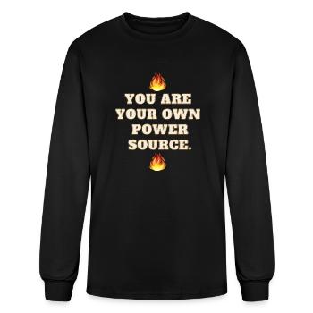 You are your own power source - Men's Long Sleeve T-Shirt - black - Front