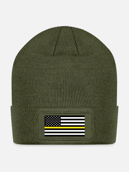 Thin Yellow Line Flag Dispatcher - Patch Beanie - olive