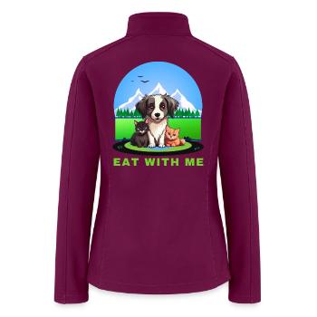 Dog and cat's - Women’s Soft Shell Jacket - raspberry - Back
