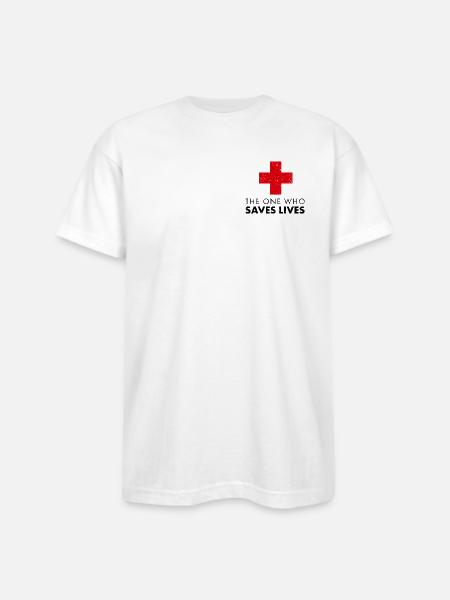 rbw145_medic_v2 - Bayside Unisex Heavyweight USA Made T-Shirt - white