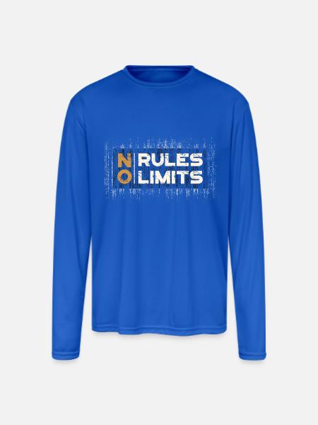 Limitless Mindset - Men's Moisture Wicking Performance Long Sleeve T-Shirt - royal blue