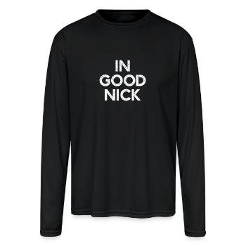 In Good Nick Bold Monochrome - Men's Moisture Wicking Performance Long Sleeve T-Shirt - black - Front