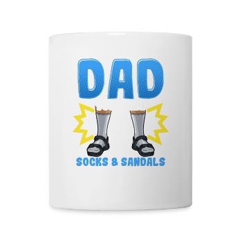 Dad Socks Sandals Look Cool - Coffee/Tea Mug - white - Front
