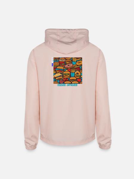 snack attack eat up - Unisex Lightweight Windbreaker Jacket - blush pink