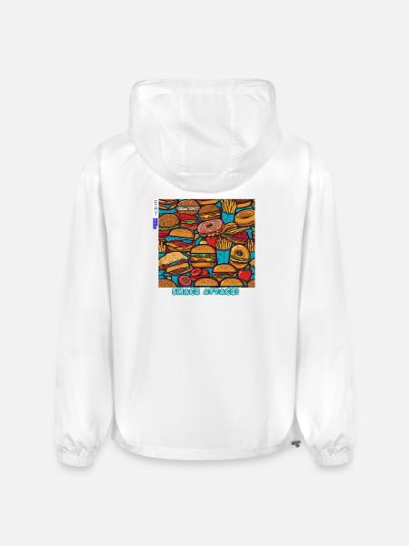 snack attack eat up - Champion Packable Jacket - white