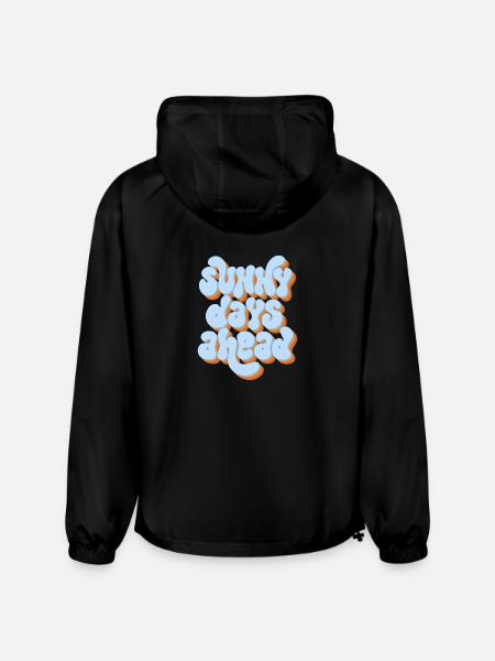 Sunny Days Ahead Retro 3D Typography Design - Champion Packable Jacket - black