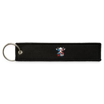 Moorica Highland Cow Red White Blue 4th Of July - Jet Tag Keychain - black - Front