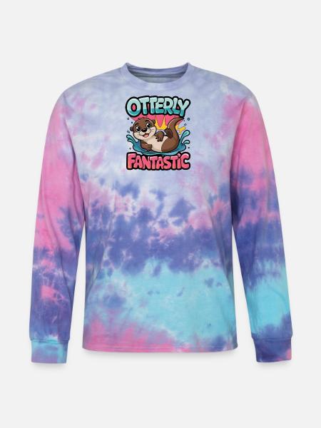 Otterly Fantastic - Tie Dye Long Sleeve T-shirt - cotton candy