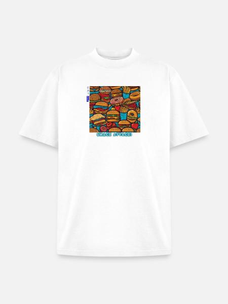 snack attack eat up - Unisex Garment Dyed T-Shirt - white