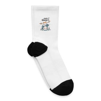 Rhythm and Whiskers Drum Cat - Tennis Socks - white - Right