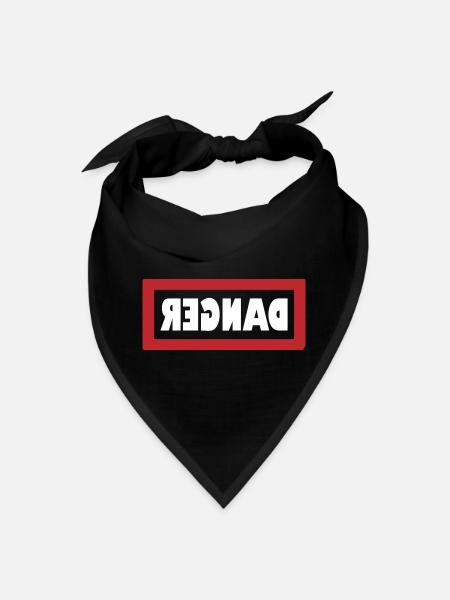 Danger Zone - Your statement in mirror writing - Bandana - black - Front