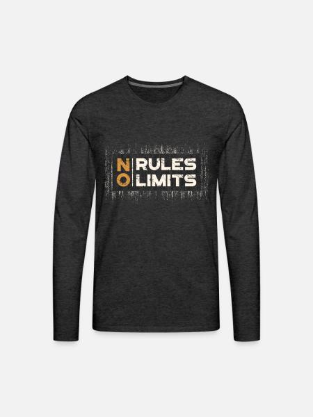 Limitless Mindset - Men's Premium Long Sleeve T-Shirt - charcoal grey