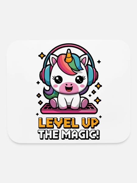 Level Up The Magic! - Mouse pad Horizontal - white - Front