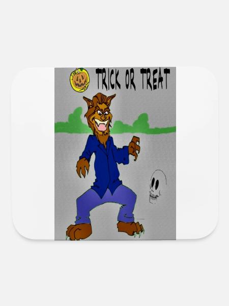 Weird Wolf Out for Halloween - Mouse pad Horizontal - white - Front