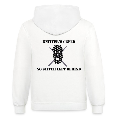 Knitter's Creed - Unisex Contrast Hoodie